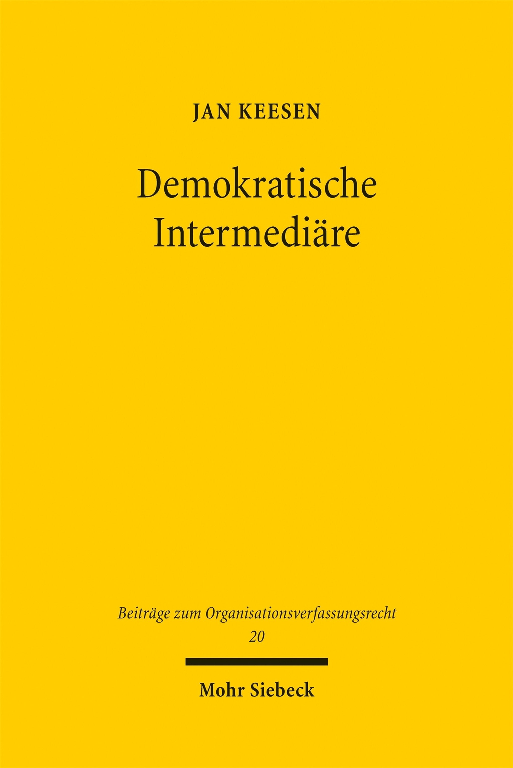 Cover image for Demokratische Intermediäre ISBN 9783161649004